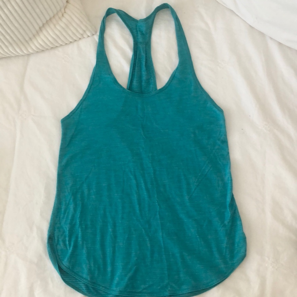 Turquoise lululemon 105 F singlet tank